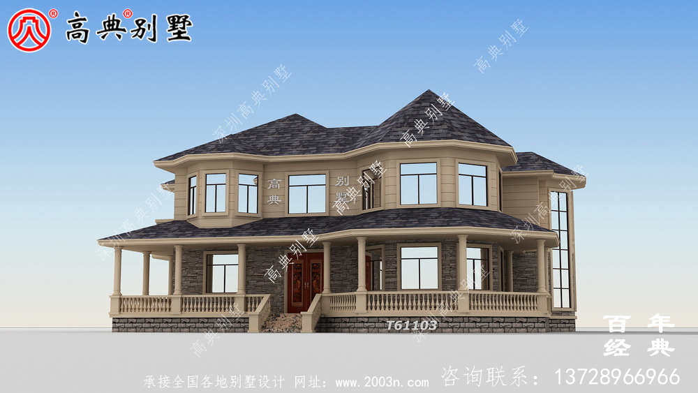農村兩層歐式別墅效果圖_農村三層別墅施工圖
