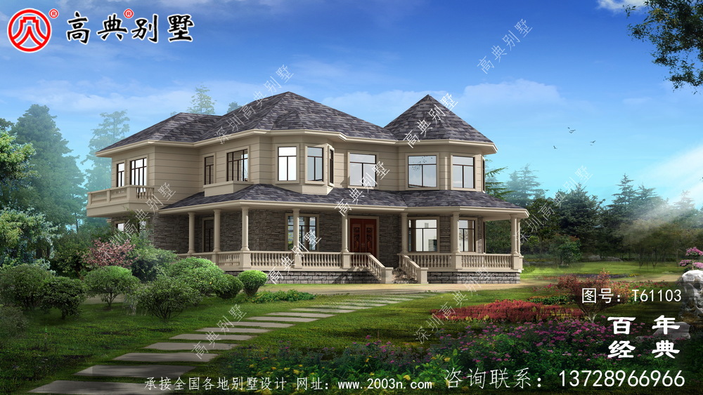 農村兩層歐式別墅效果圖_農村三層別墅施工圖