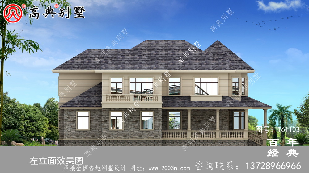 農村兩層歐式別墅效果圖_農村三層別墅施工圖