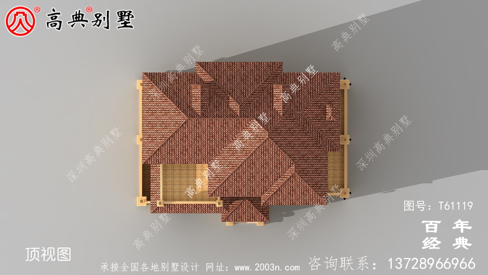 復式四層歐式別墅設計圖紙與效果圖大全_農村四層別墅設計