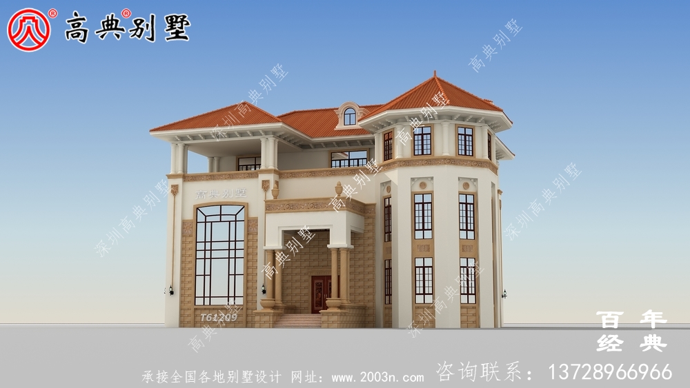 農村三層自建豪華別墅效果圖_農村房屋設計圖紙 農村三層自建豪華別墅效果圖_農村房屋設計圖紙