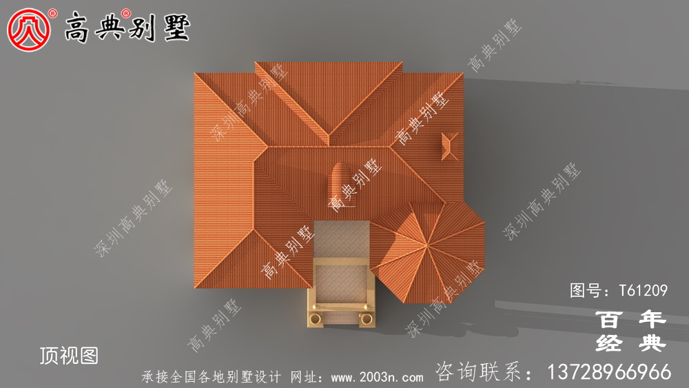 農村三層自建豪華別墅效果圖_農村房屋設計圖紙