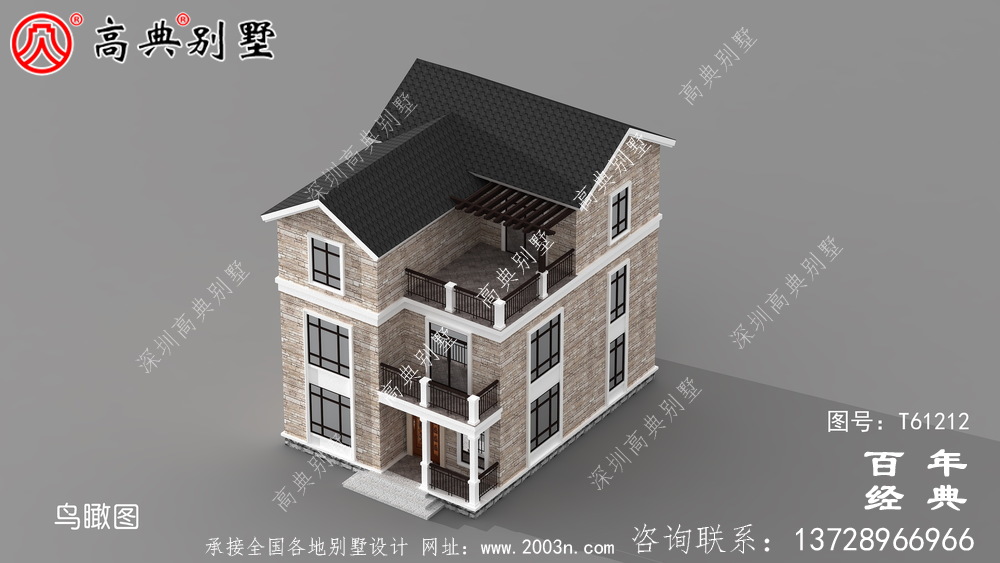 三層農村自建房別墅設計圖紙_農村三層房屋設計