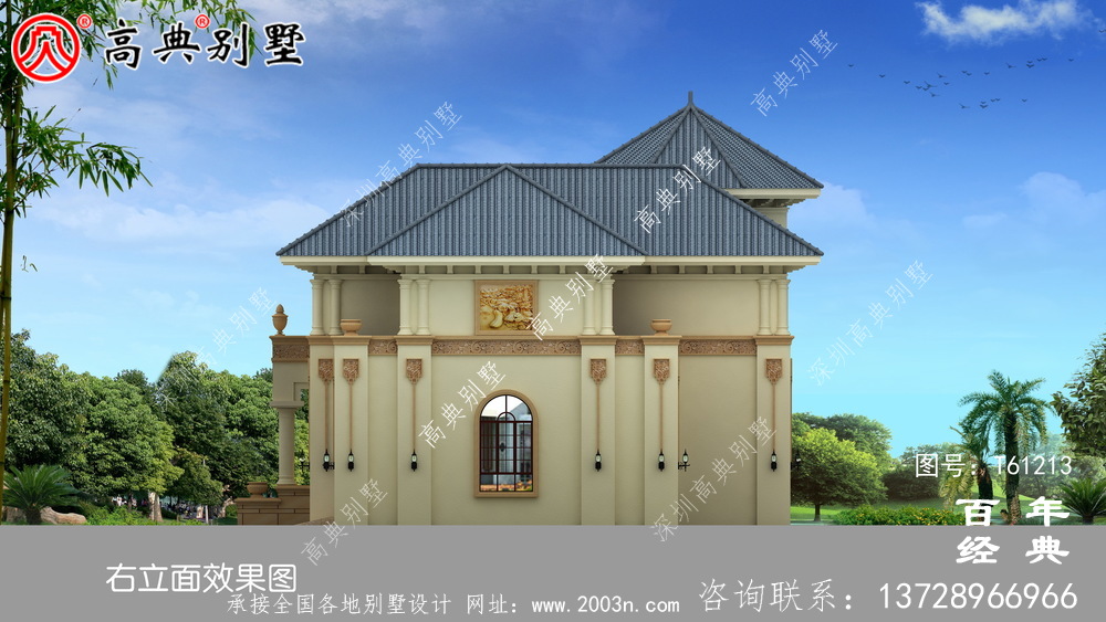 歐式二層帶露臺別墅設計圖及施工圖_農村兩層別墅設計圖