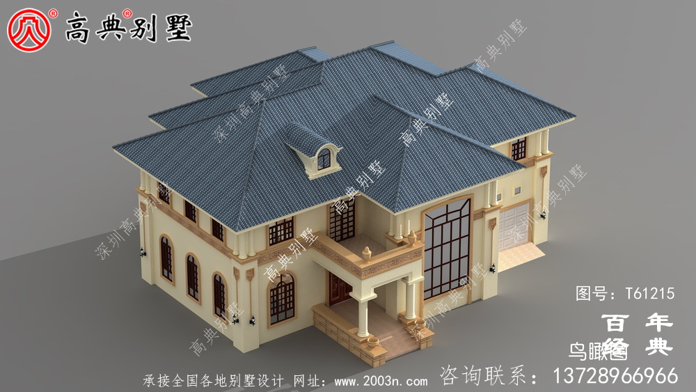 鄉(xiāng)村兩層歐式別墅效果圖_農(nóng)村兩層自建房屋設(shè)計圖