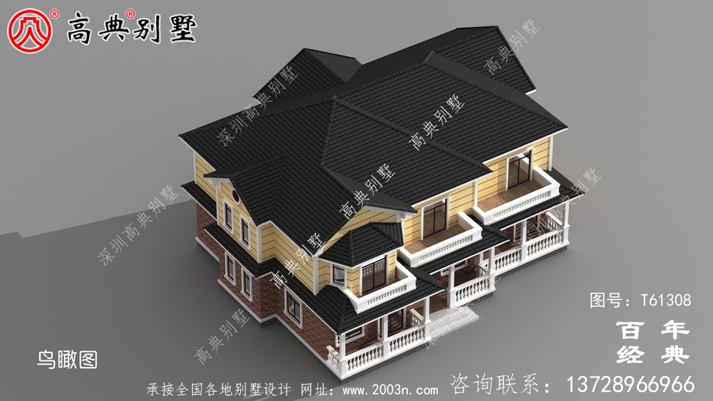 新農村簡約兩層別墅設計圖紙_農村兩層自建房屋設計圖