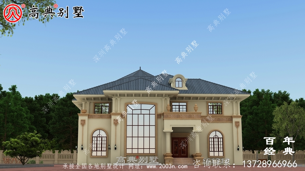簡約型兩層復式歐式別墅設計圖紙_農村兩層自建房設計圖紙 簡約型兩層復式歐式別墅設計圖紙_農村兩層自建房設計圖紙