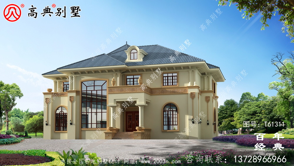 新農(nóng)村復(fù)式兩層歐式別墅設(shè)計(jì)圖紙_農(nóng)村兩層自建房屋設(shè)計(jì)圖