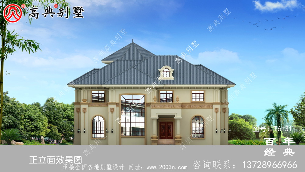 新農(nóng)村復(fù)式兩層歐式別墅設(shè)計(jì)圖紙_農(nóng)村兩層自建房屋設(shè)計(jì)圖