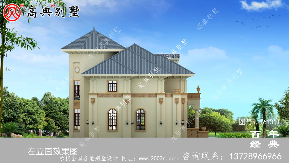 新農(nóng)村復(fù)式兩層歐式別墅設(shè)計(jì)圖紙_農(nóng)村兩層自建房屋設(shè)計(jì)圖