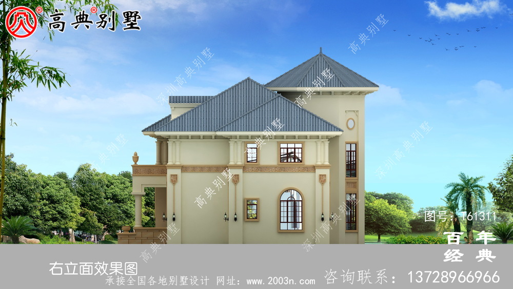 新農(nóng)村復(fù)式兩層歐式別墅設(shè)計(jì)圖紙_農(nóng)村兩層自建房屋設(shè)計(jì)圖