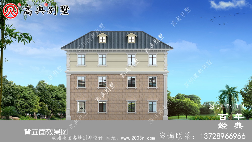 歐式三層別墅設計效果圖_農村房屋設計圖紙