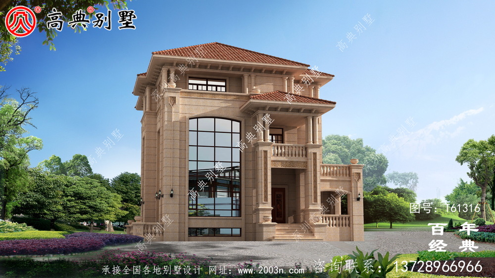 復式古典三層歐式別墅設計圖紙_農村三層自建房設計圖紙