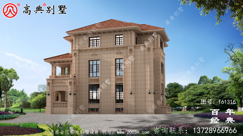復式古典三層歐式別墅設計圖紙_農村三層自建房設計圖紙