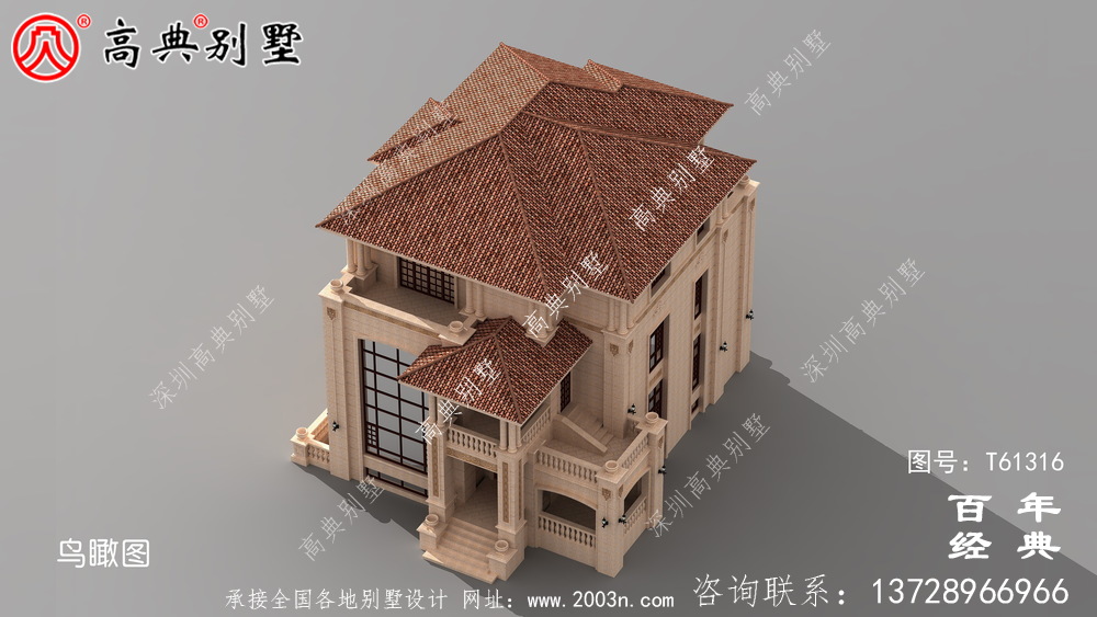 復式古典三層歐式別墅設計圖紙_農村三層自建房設計圖紙