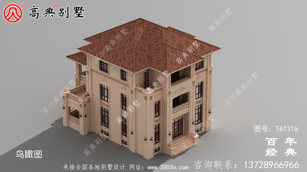 復式古典三層歐式別墅設計圖紙_農村三層自建房設計圖紙