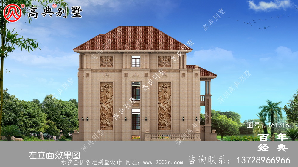 復式古典三層歐式別墅設計圖紙_農村三層自建房設計圖紙