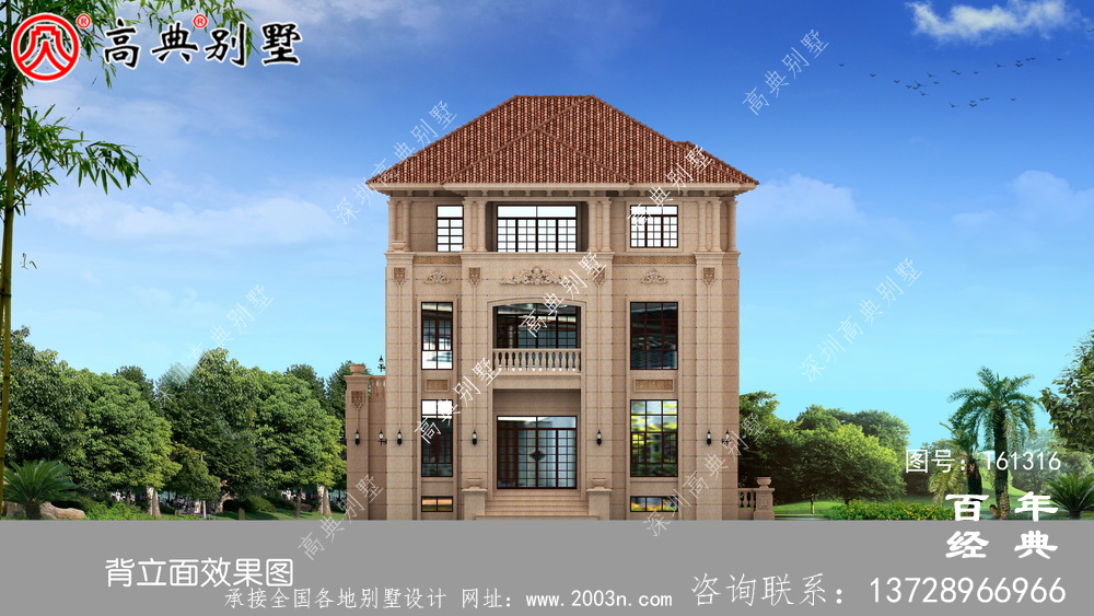 復式古典三層歐式別墅設計圖紙_農村三層自建房設計圖紙
