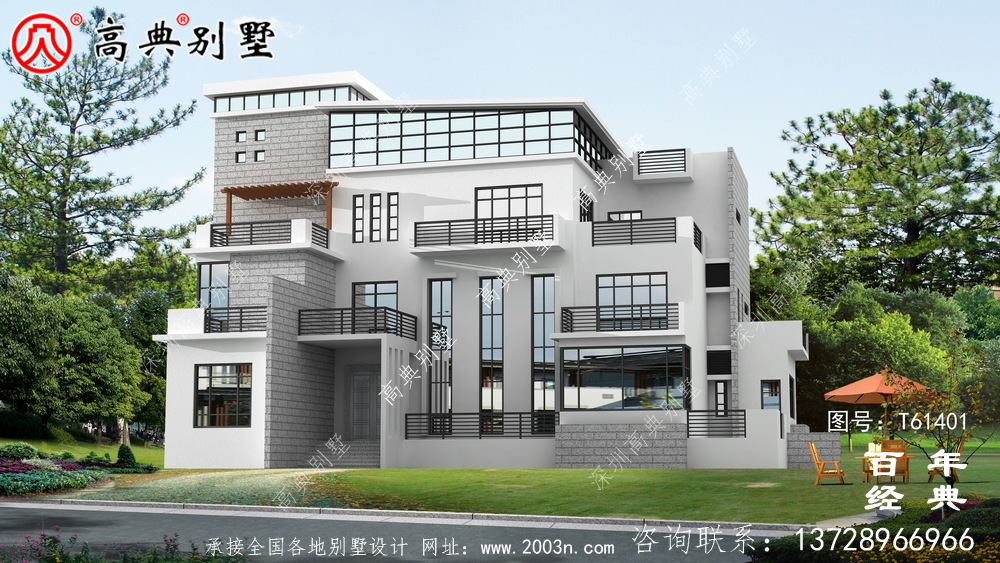 現代四層別墅外觀效果圖_農村四層自建房屋設計圖 現代四層別墅外觀效果圖_農村四層自建房屋設計圖