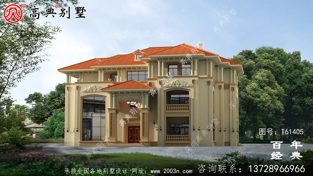 豪華復式三層歐式別墅設計圖紙_農村三層自建房設計圖紙