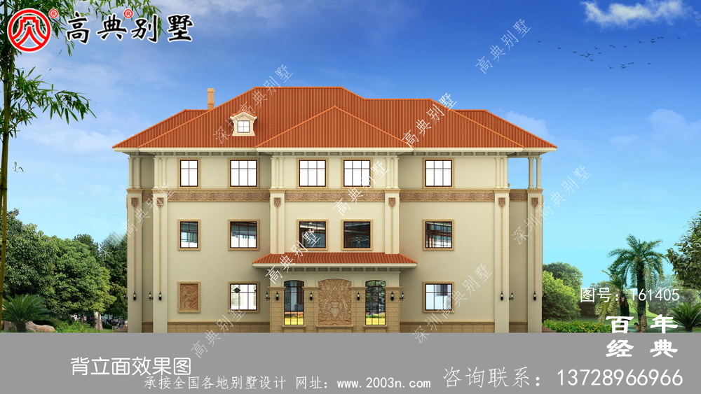 豪華復式三層歐式別墅設計圖紙_農村三層自建房設計圖紙