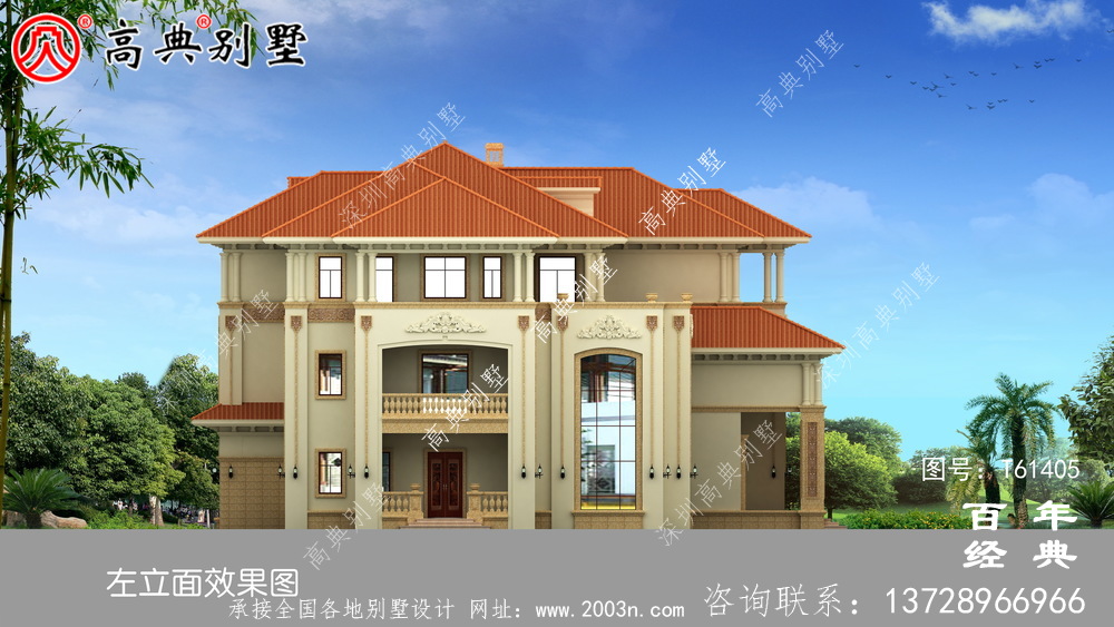 豪華復式三層歐式別墅設計圖紙_農村三層自建房設計圖紙