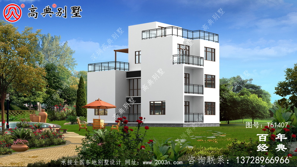 簡約現(xiàn)代風(fēng)三層別墅外觀設(shè)計圖_農(nóng)村三層別墅設(shè)計