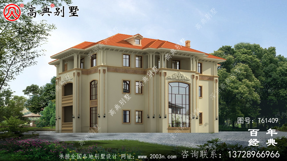 三層簡約型歐式別墅設計全套圖紙_三層別墅設計圖紙