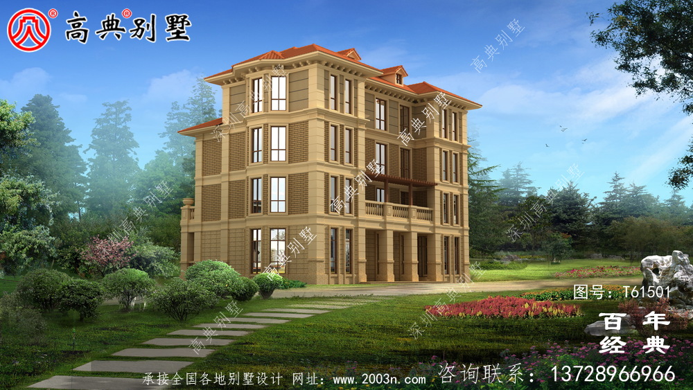 歐式四層復式別墅設計全套圖紙_四層別墅設計圖紙
