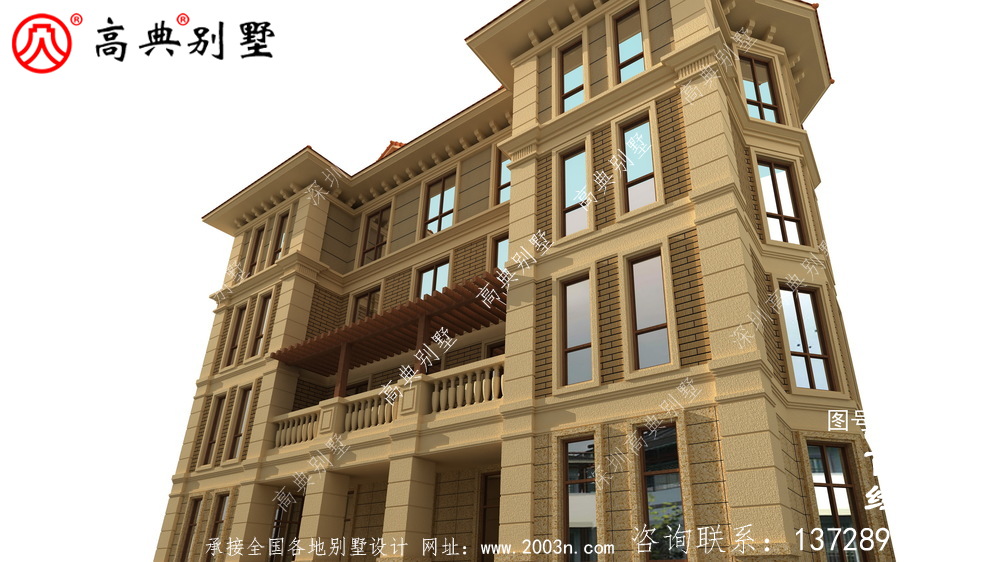 歐式四層復式別墅設計全套圖紙_四層別墅設計圖紙