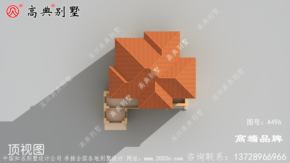 外墻貼石材三層別墅外觀效果圖