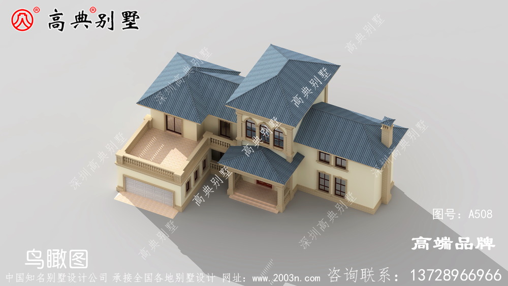 歐式風(fēng)格二層別墅圖片大全