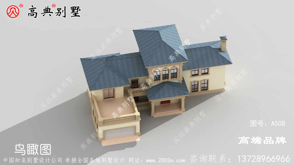 歐式風(fēng)格二層別墅圖片大全