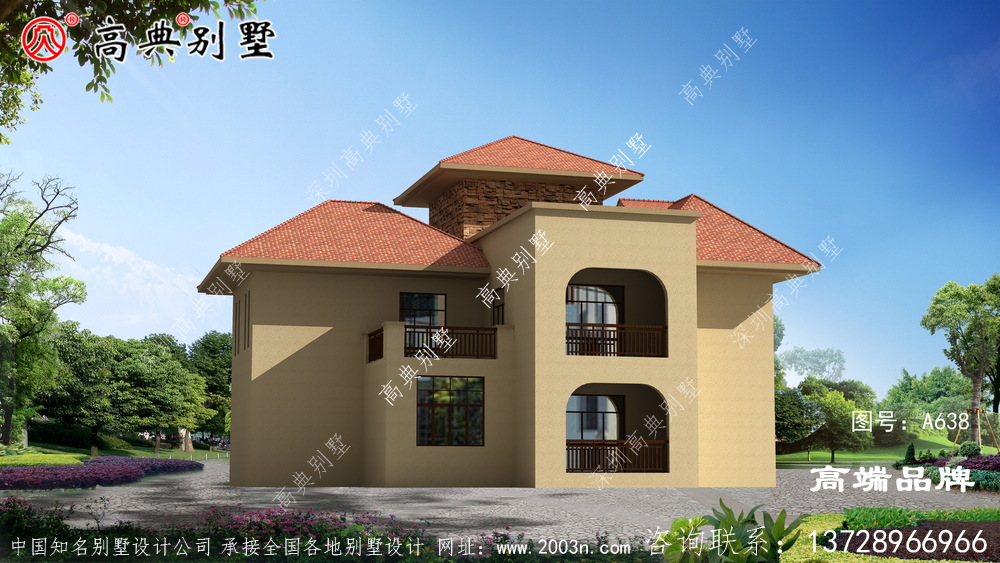 歐式風格兩層別墅圖紙