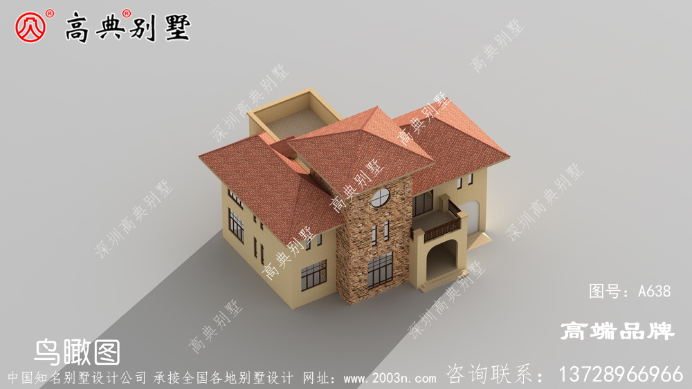 歐式風格兩層別墅圖紙