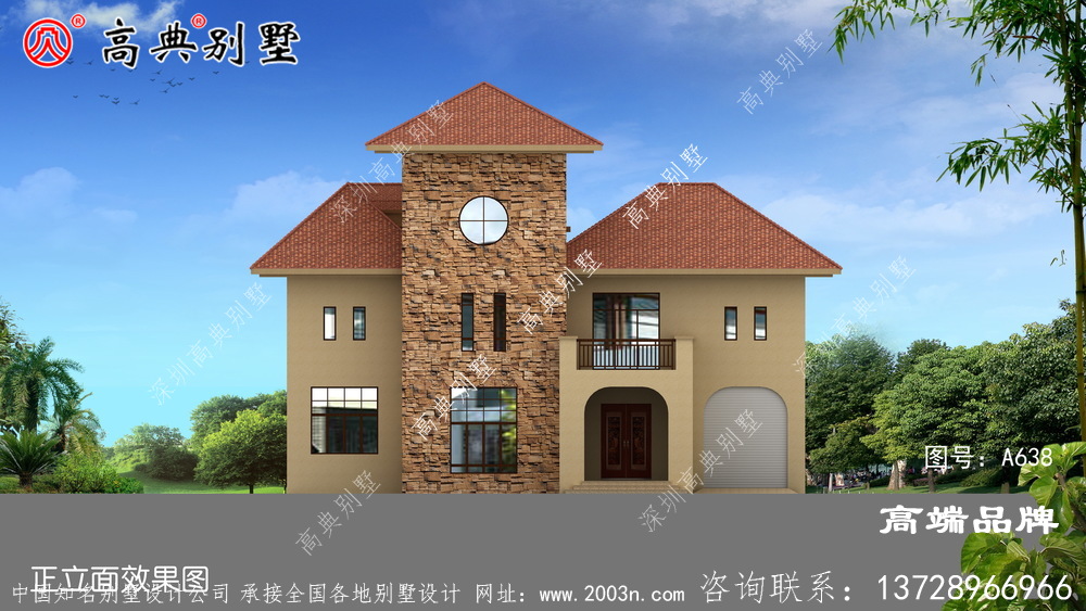 歐式風格兩層別墅圖紙