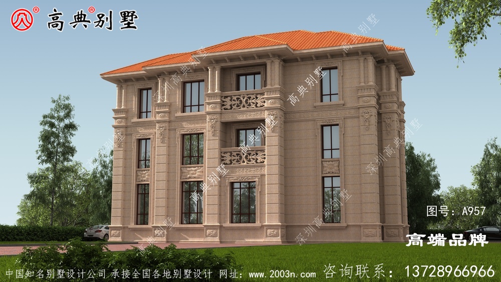 純石材干豪華別墅設計圖紙
