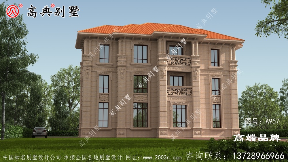 純石材干豪華別墅設計圖紙