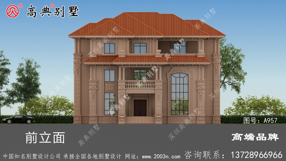 純石材干豪華別墅設計圖紙