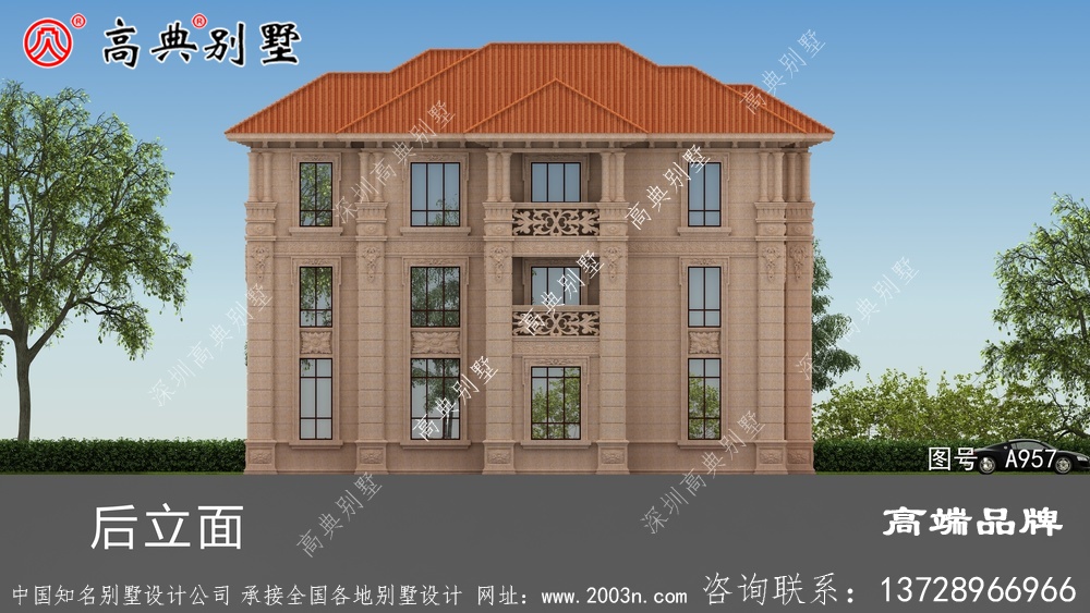 純石材干豪華別墅設計圖紙