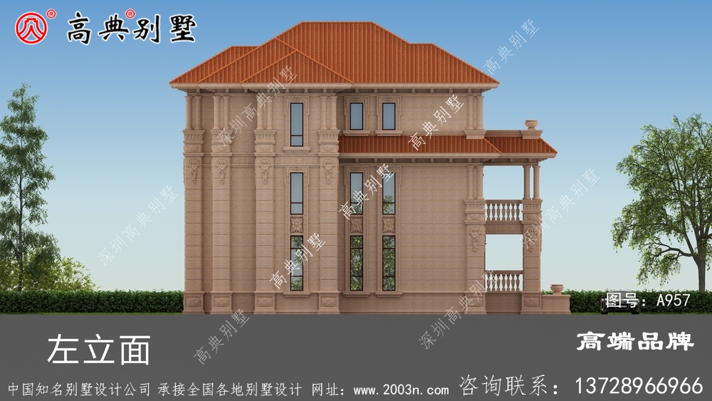 純石材干豪華別墅設計圖紙