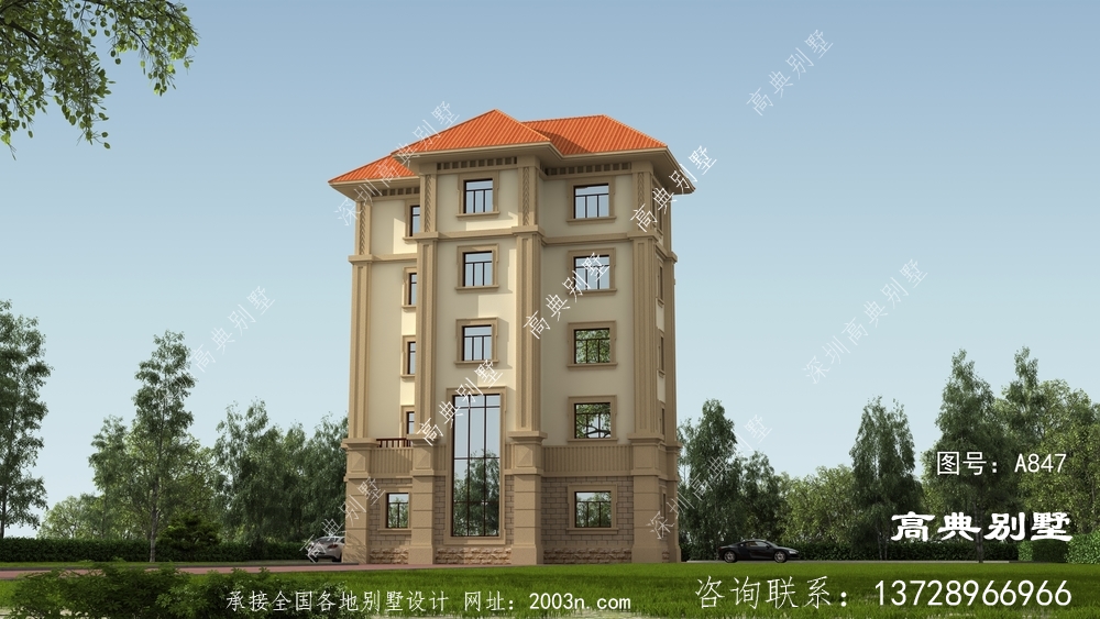 豪華五層鄉(xiāng)村別墅設(shè)計