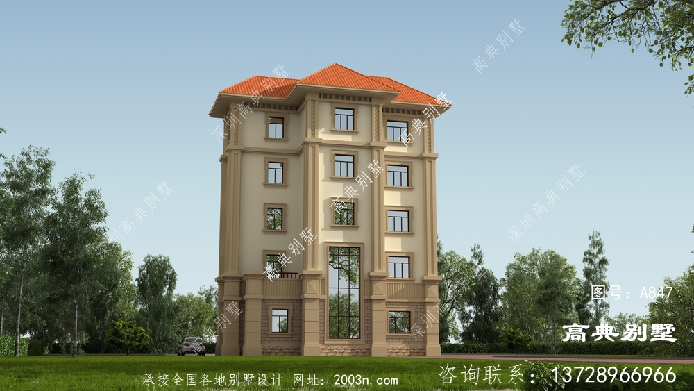 豪華五層鄉(xiāng)村別墅設(shè)計
