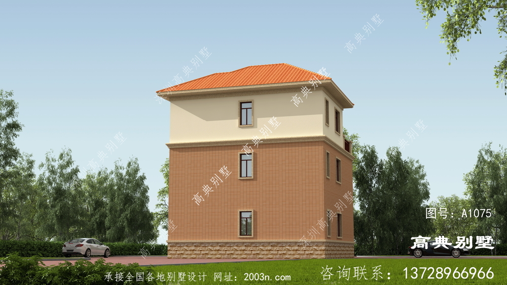 農(nóng)村歐式三層別墅設(shè)計圖紙