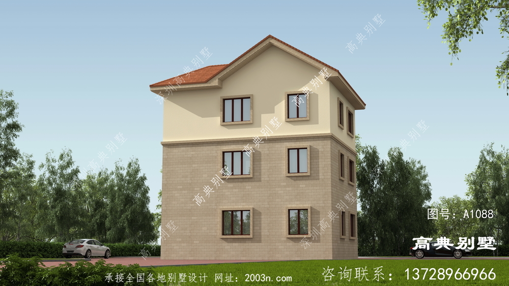 鄉村歐式三層房子別墅設計圖