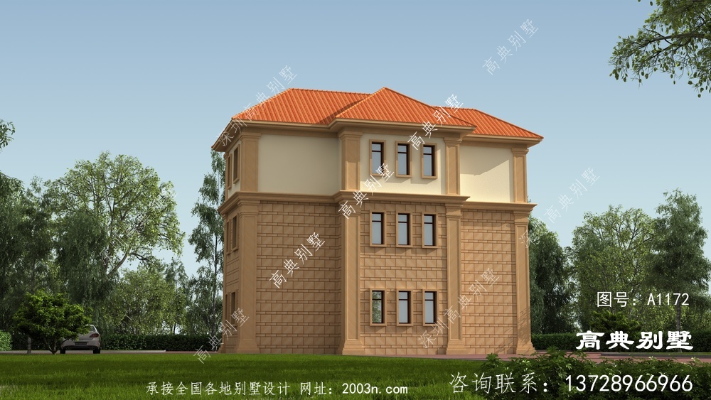 歐式三層農村自建別墅設計