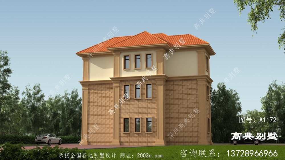 歐式三層農村自建別墅設計