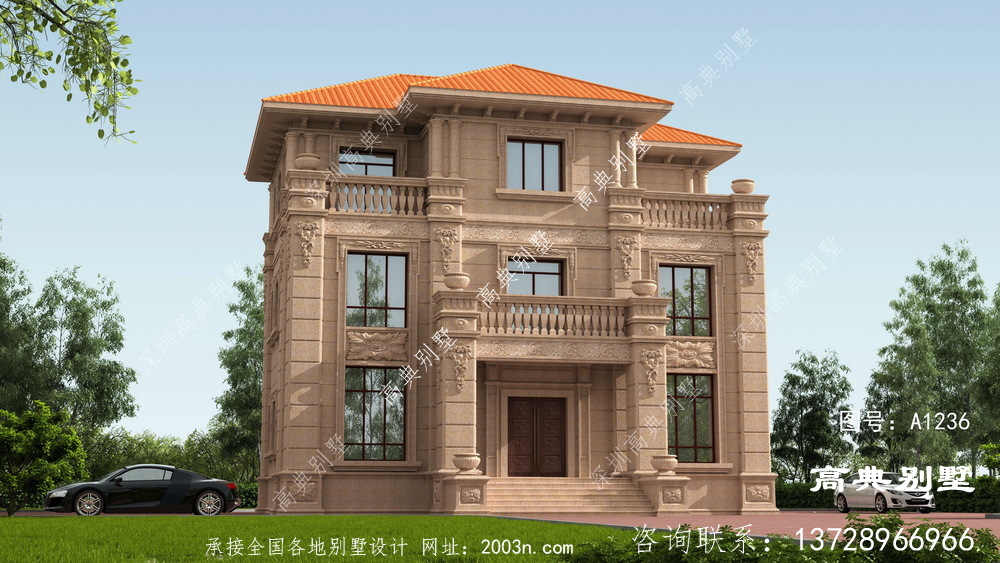 歐式石材三層自建別墅,真的太經典了 歐式石材三層自建別墅,真的太經典了