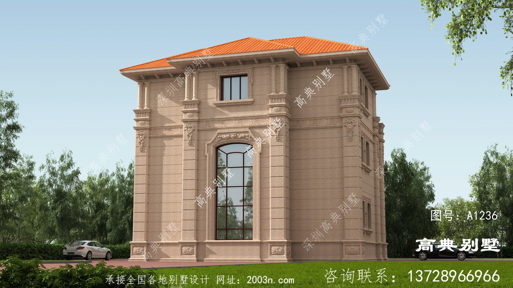 歐式石材三層自建別墅,真的太經典了