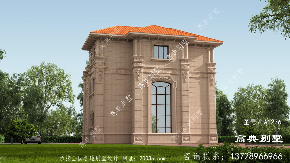 歐式石材三層自建別墅,真的太經典了